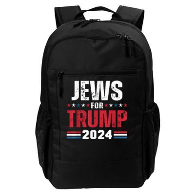 Jews For Trump 2024 American Flag Daily Commute Backpack