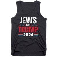 Jews For Trump 2024 American Flag Tank Top