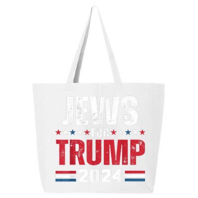 Jews For Trump 2024 American Flag 25L Jumbo Tote