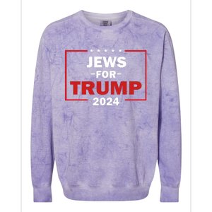 Jews For Trump 2024 Trump Supporters Colorblast Crewneck Sweatshirt