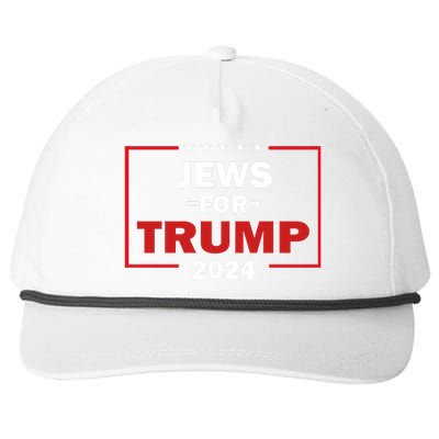 Jews For Trump 2024 Trump Supporters Snapback Five-Panel Rope Hat