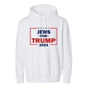 Jews For Trump 2024 Trump Supporters Garment-Dyed Fleece Hoodie