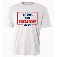 Jews For Trump 2024 Trump Supporters Cooling Performance Crew T-Shirt