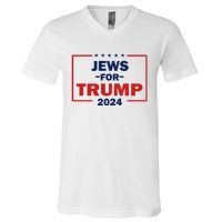 Jews For Trump 2024 Trump Supporters V-Neck T-Shirt