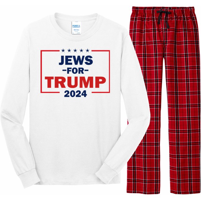 Jews For Trump 2024 Trump Supporters Long Sleeve Pajama Set