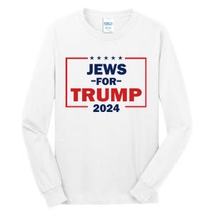 Jews For Trump 2024 Trump Supporters Tall Long Sleeve T-Shirt