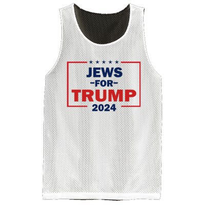 Jews For Trump 2024 Trump Supporters Mesh Reversible Basketball Jersey Tank