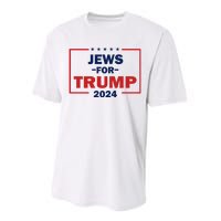 Jews For Trump 2024 Trump Supporters Performance Sprint T-Shirt