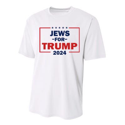 Jews For Trump 2024 Trump Supporters Performance Sprint T-Shirt