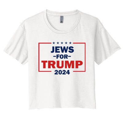 Jews For Trump 2024 Trump Supporters Women's Crop Top Tee