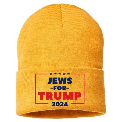 Jews For Trump 2024 Trump Supporters Sustainable Knit Beanie