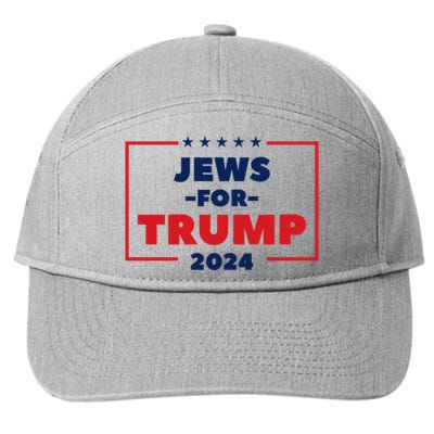 Jews For Trump 2024 Trump Supporters 7-Panel Snapback Hat