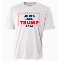 Jews For Trump 2024 Trump Supporters Cooling Performance Crew T-Shirt