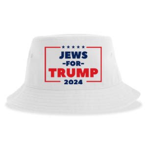 Jews For Trump 2024 Trump Supporters Sustainable Bucket Hat