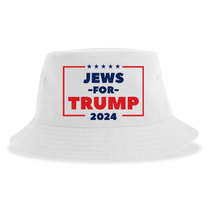 Jews For Trump 2024 Trump Supporters Sustainable Bucket Hat