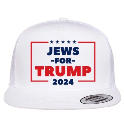 Jews For Trump 2024 Trump Supporters Flat Bill Trucker Hat