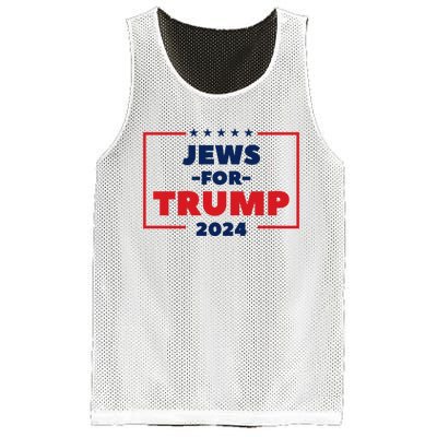 Jews For Trump 2024 Trump Supporters Mesh Reversible Basketball Jersey Tank