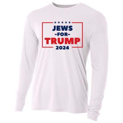 Jews For Trump 2024 Trump Supporters Cooling Performance Long Sleeve Crew