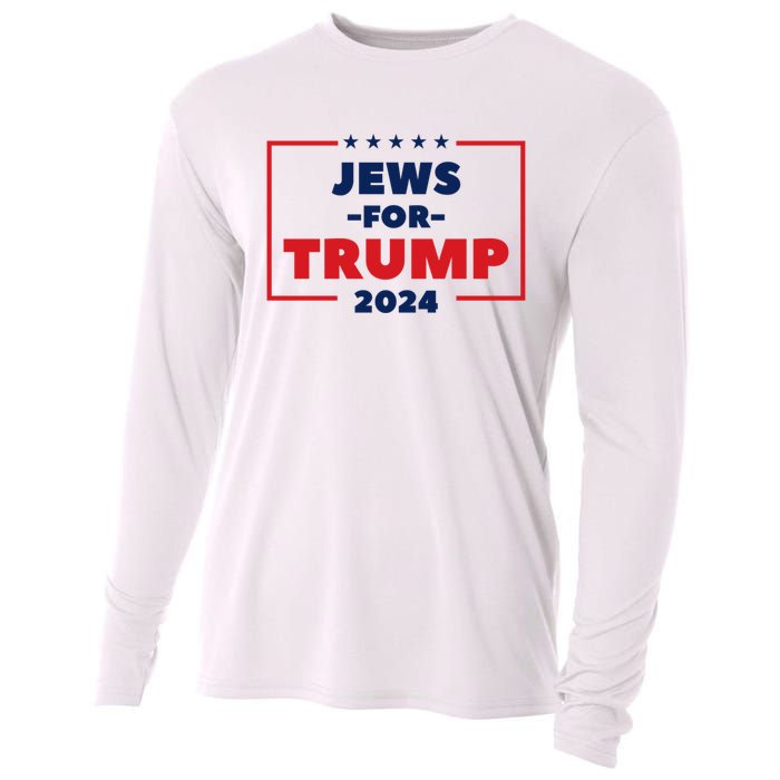 Jews For Trump 2024 Trump Supporters Cooling Performance Long Sleeve Crew