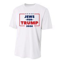 Jews For Trump 2024 Trump Supporters Performance Sprint T-Shirt