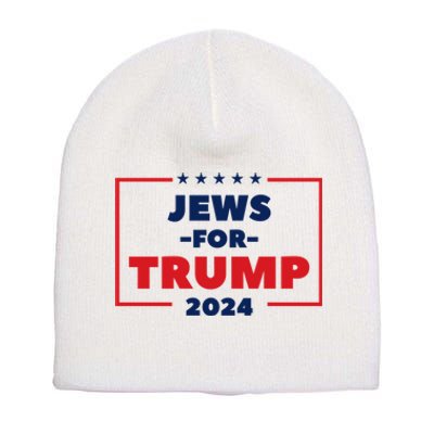 Jews For Trump 2024 Trump Supporters Short Acrylic Beanie