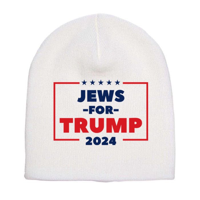 Jews For Trump 2024 Trump Supporters Short Acrylic Beanie