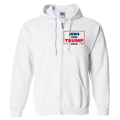 Jews For Trump 2024 Trump Supporters Full Zip Hoodie