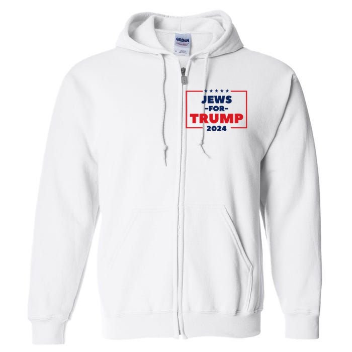 Jews For Trump 2024 Trump Supporters Full Zip Hoodie