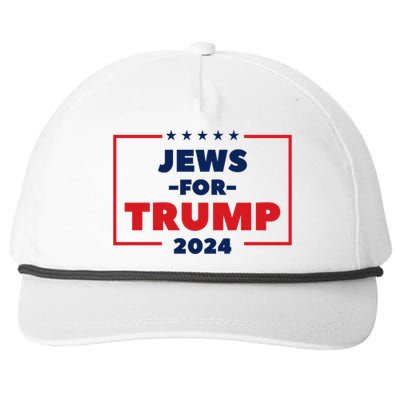 Jews For Trump 2024 Trump Supporters Snapback Five-Panel Rope Hat