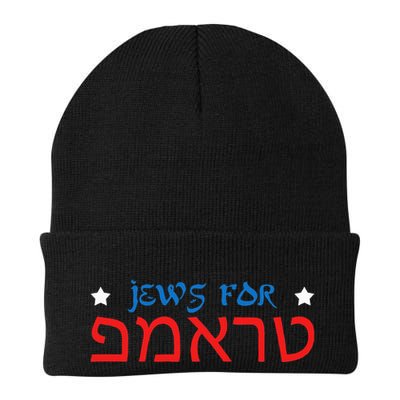 Jews For Trump Hebrew Pro Trump 2024 Jewish Beanie