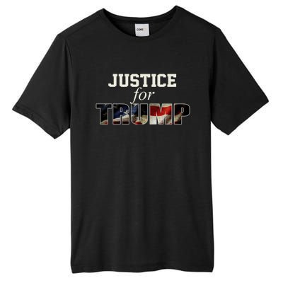 Justice For Trump Funny Donald Trump 2024 Election Costume Cute Gift Tall Fusion ChromaSoft Performance T-Shirt