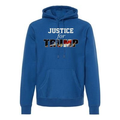 Justice For Trump Funny Donald Trump 2024 Election Costume Cute Gift Premium Hoodie