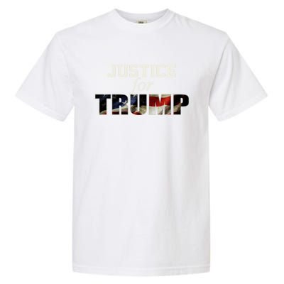 Justice For Trump Funny Donald Trump 2024 Election Costume Cute Gift Garment-Dyed Heavyweight T-Shirt