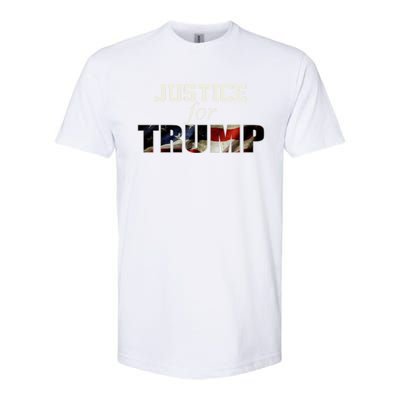 Justice For Trump Funny Donald Trump 2024 Election Costume Cute Gift Softstyle CVC T-Shirt