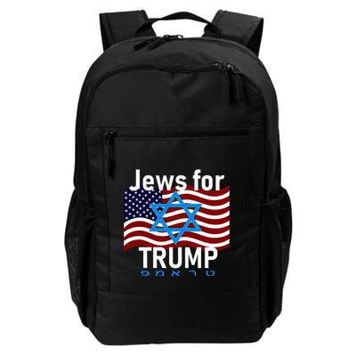 Jews For Trump American Flag Star Of David Hebrew Supporter Daily Commute Backpack