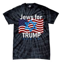 Jews For Trump American Flag Star Of David Hebrew Supporter Tie-Dye T-Shirt