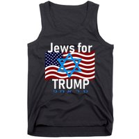 Jews For Trump American Flag Star Of David Hebrew Supporter Tank Top