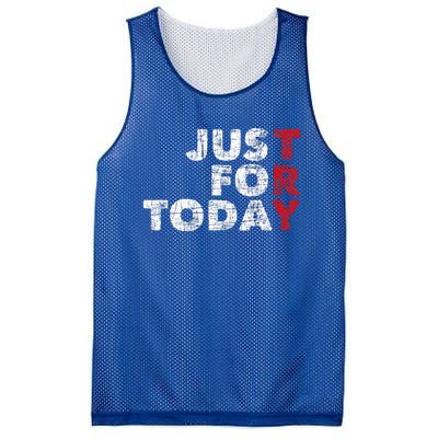 Just For Today Sobriety Anniversary Sober Aa Na Recovery Mesh Reversible Basketball Jersey Tank