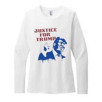 Justice For Trump Womens CVC Long Sleeve Shirt