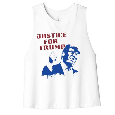 Justice For Trump Women's Racerback Cropped Tank