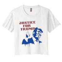 Justice For Trump Women's Crop Top Tee