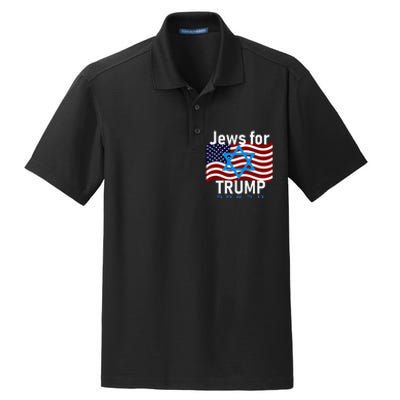 Jews For Trump American Flag Star Of David Hebrew Supporter Dry Zone Grid Polo