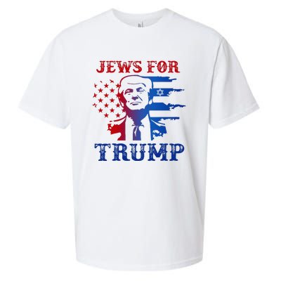 Jews For Trump 2024 Israel Usa Hebrew Election Jewish Vote Sueded Cloud Jersey T-Shirt