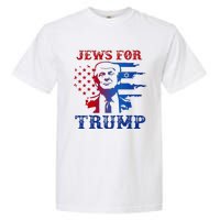 Jews For Trump 2024 Israel Usa Hebrew Election Jewish Vote Garment-Dyed Heavyweight T-Shirt