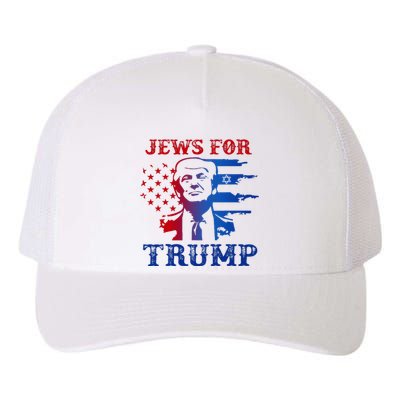 Jews For Trump 2024 Israel Usa Hebrew Election Jewish Vote Yupoong Adult 5-Panel Trucker Hat