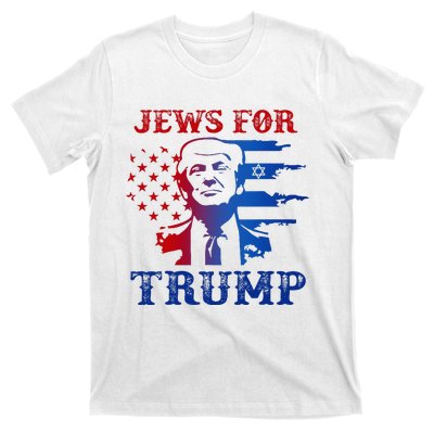 Jews For Trump 2024 Israel Usa Hebrew Election Jewish Vote T-Shirt