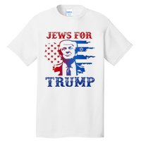 Jews For Trump 2024 Israel Usa Hebrew Election Jewish Vote Tall T-Shirt