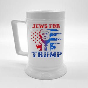 Jews For Trump 2024 Israel Usa Hebrew Election Jewish Vote Beer Stein