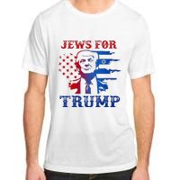 Jews For Trump 2024 Israel Usa Hebrew Election Jewish Vote Adult ChromaSoft Performance T-Shirt