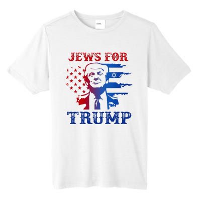 Jews For Trump 2024 Israel Usa Hebrew Election Jewish Vote Tall Fusion ChromaSoft Performance T-Shirt